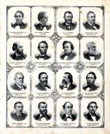 Koerner, Trumbull, Grant, Davis, Edwards, Lincoln, Douglas, Beveridce, Oglesby, Morrison, Logan, Cullom, Woodman, Illinois State Atlas 1876
